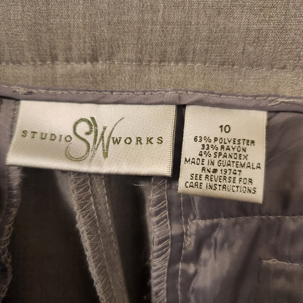 Studio Works Women's Gray Pants Size 10 - Picture 6 of 7